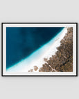 Lake McKenzie Top Down - Fraser Island - Art Print - Traditional Frame - Black - Landscape