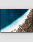 Lake McKenzie Top Down - Fraser Island - Art Print - Float Frame Canvas - Raw Oak - Landscape