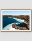 Lake McKenzie Aerial iii - Fraser Island - Art Print - Traditional Frame - Raw Oak - Landscape