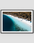 Lake McKenzie Aerial - Fraser Island - Art Print - Traditional Frame - Black - Landscape