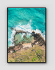 Champagne Pools - Fraser Island - Art Print - Float Frame Canvas - Black - Portrait