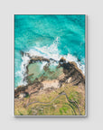 Champagne Pools - Fraser Island - Art Print - Float Frame Canvas - White - Portrait