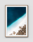 Lake McKenzie Top Down - Fraser Island - Art Print - Traditional Frame - Raw Oak - Portrait
