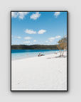 Lake McKenzie Beach ii - Fraser Island - Art Print - Float Frame Canvas - Black - Portrait