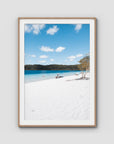 Lake McKenzie Beach ii - Fraser Island - Art Print - Traditional Frame - Raw Oak - Portrait