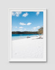 Lake McKenzie Beach ii - Fraser Island - Art Print - Traditional Frame - White - Portrait