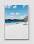 Lake McKenzie Beach ii - Fraser Island - Art Print - Float Frame Canvas - White - Portrait