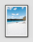 Lake McKenzie Beach ii - Fraser Island - Art Print - Traditional Frame - Black - Portrait