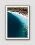 Lake McKenzie Aerial - Fraser Island - Art Print - Traditional Frame - Raw Oak - Portrait