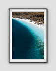Lake McKenzie Aerial - Fraser Island - Art Print - Traditional Frame - Black - Portrait