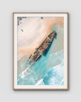 Maheno Shipwreck - Fraser Island - Art Print - Traditional Frame - Raw Oak - Portrait