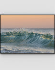 Wave Sunset Delight - Gold Coast - Art Print - Float Frame Canvas - Black - Landscape