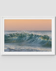 Wave Sunset Delight - Gold Coast - Art Print - Traditional Frame - White - Landscape