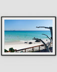 Coolangatta Bathing - Gold Coast - Art Print - Traditional Frame - Black - Landscape