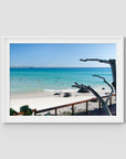Coolangatta Bathing - Gold Coast - Art Print - Traditional Frame - White - Landscape