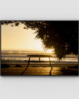 Burleigh Sun & Waves - Gold Coast - Art Print - Float Frame Canvas - Black - Landscape