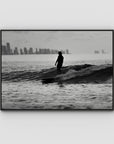 Kirra Mal Days - Gold Coast - Art Print - Float Frame Canvas - Black - Landscape