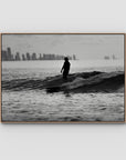 Kirra Mal Days - Gold Coast - Art Print - Float Frame Canvas - Raw Oak - Landscape