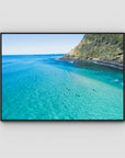Burleigh Surfers - Gold Coast - Art Print - Float Frame Canvas - Black - Landscape