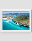 Burleigh Headland Low Tide - Gold Coast - Art Print - Traditional Frame - White - Landscape