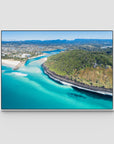 Burleigh Headland Low Tide - Gold Coast - Art Print - Float Frame Canvas - White - Landscape