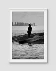 Kirra Mal Days - Gold Coast - Art Print - Traditional Frame - White - Portrait