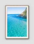 Burleigh Surfers - Gold Coast - Art Print - Traditional Frame - Raw Oak - Portrait