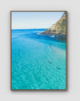 Burleigh Surfers - Gold Coast - Art Print - Float Frame Canvas - Raw Oak - Portrait
