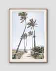 Gold Coast Palms - Gold Coast - Art Print - Traditional Frame - Raw Oak - Portrait