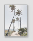 Gold Coast Palms - Gold Coast - Art Print - Float Frame Canvas - White - Portrait