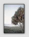 Pandanus By The Sea iii - Art Print - Float Frame Canvas - Black - Portrait