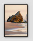 Currumbin Alley Sunrise - Gold Coast - Art Print - Float Frame Canvas - Black - Portrait