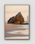 Currumbin Alley Sunrise - Gold Coast - Art Print - Float Frame Canvas - Raw Oak - Portrait