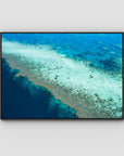 Reef Dropoff - Art Print - Float Frame Canvas - Black - Landscape