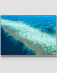 Reef Dropoff - Art Print - Float Frame Canvas - White - Landscape