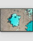 Reef Craters - Art Print - Float Frame Canvas - Black - Landscape