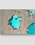 Reef Craters - Art Print - Float Frame Canvas - White - Landscape