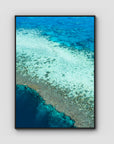 Reef Dropoff - Art Print - Float Frame Canvas - Black - Portrait