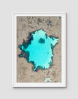 Reef Craters - Art Print - Traditional Frame - White - Portrait
