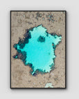 Reef Craters - Art Print - Float Frame Canvas - Black - Portrait
