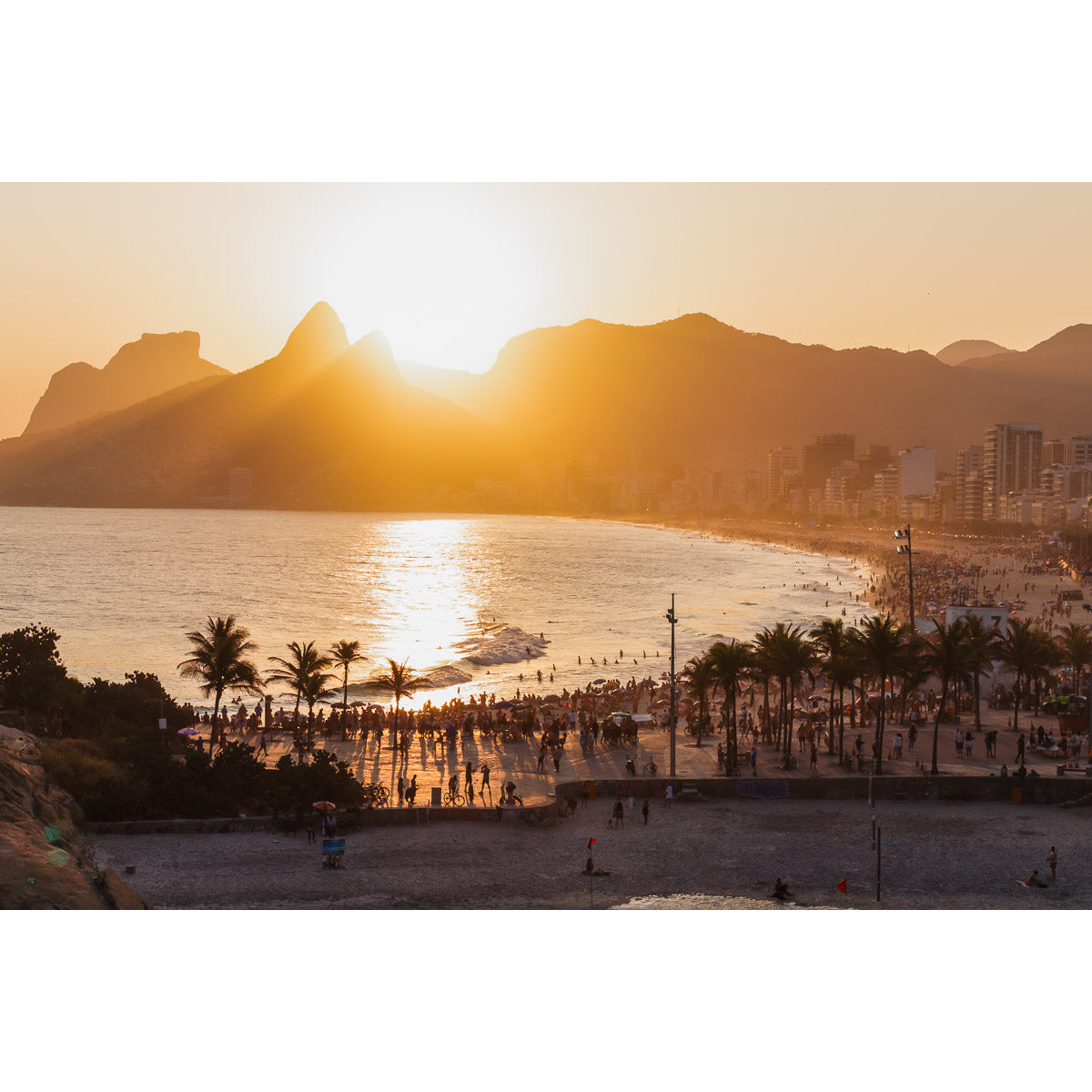 Ipanema Sunset – Golden Hour in Rio Print - Tidaltones