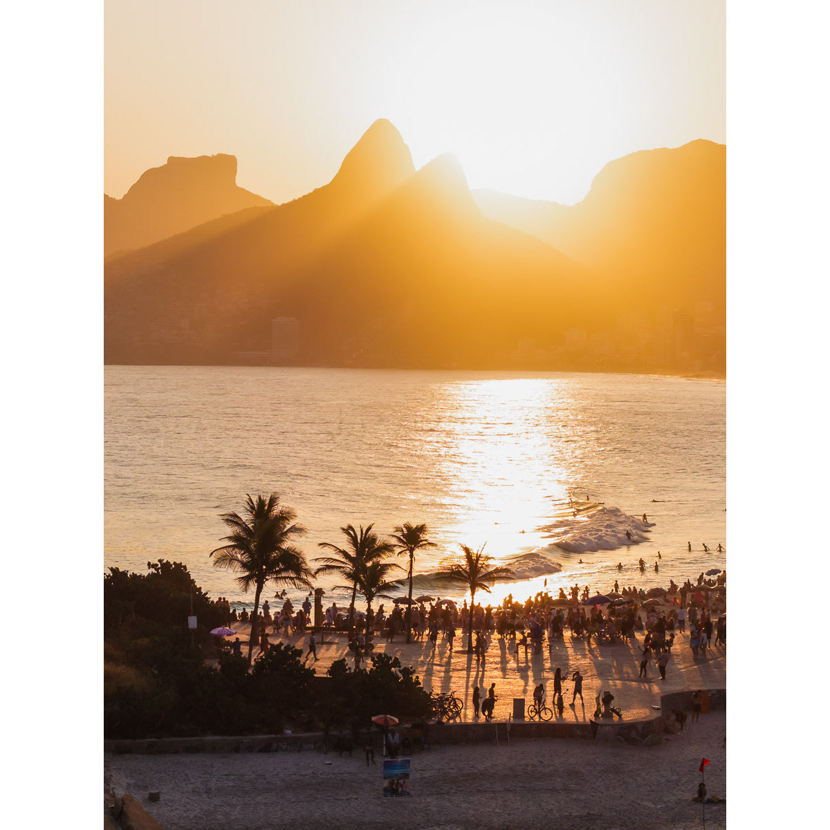 Ipanema Sunset – Golden Hour in Rio Print - Tidaltones