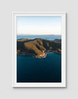 Great Keppel Island Aerial View - Art Print - Traditional Frame - White - Portrait
