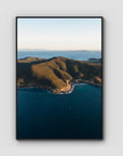 Great Keppel Island Aerial View - Art Print - Float Frame Canvas - Black - Portrait