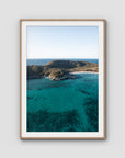 Emerald Bay - Keppel Islands - Art Print - Traditional Frame - Raw Oak - Portrait