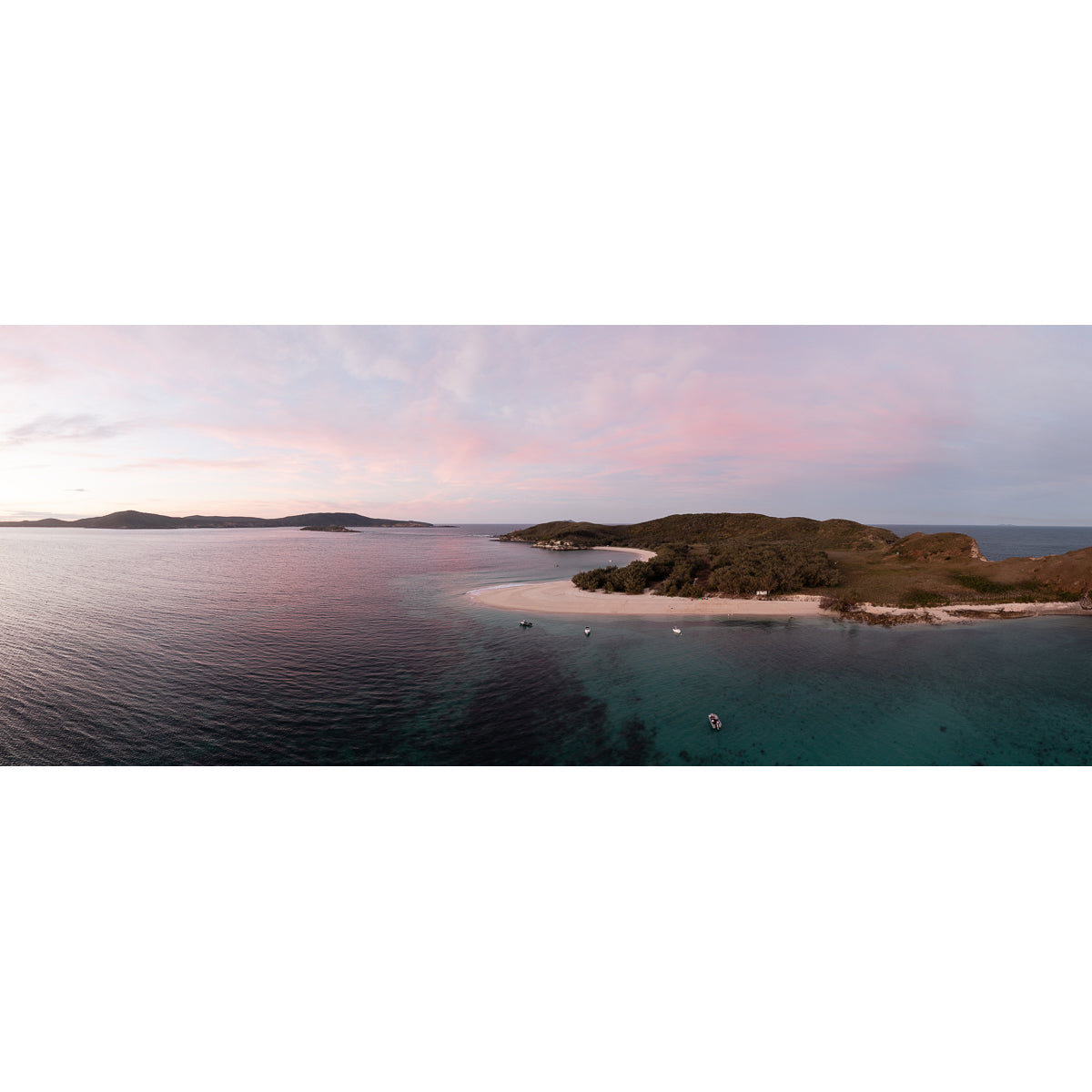 Cotton Candy Twilight Panorama - Keppel Islands - Art Print