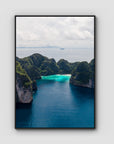 Koh Phi Phi Islands - Art Print - Float Frame Canvas - Black - Portrait
