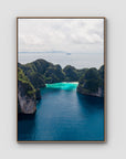 Koh Phi Phi Islands - Art Print - Float Frame Canvas - Raw Oak - Portrait