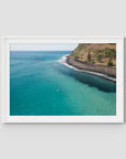 The Lineup - Lennox Head - Fine Art Print - Traditional Frame - White - Landscape