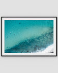 Turquoise Top Down - Lennox Head - Fine Art Print - Traditional Frame - Black - Landscape